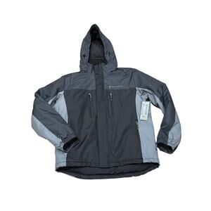 NWT Black Free Country Mens Small Winter Jacket Insulated Wind & Water Resistant